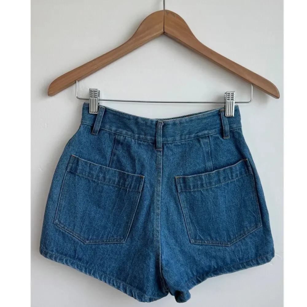 Mollusk Denim Shorts High Rise Blue Size XS - Picture 3 of 8